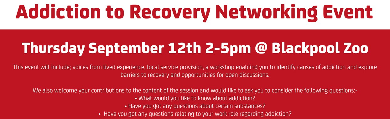 Blackpool, Wyre and Fylde Frontline Network: Addiction to Recovery Event