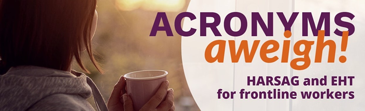 You're viewing Acronyms Aweigh! HARSAG and EHT for Frontline Workers Acronyms Aweigh! HARSAG and EHT for Frontline Workers